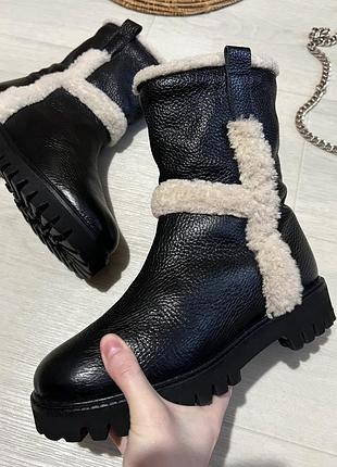 Обалденные натуральные теплые ботинки (италия)