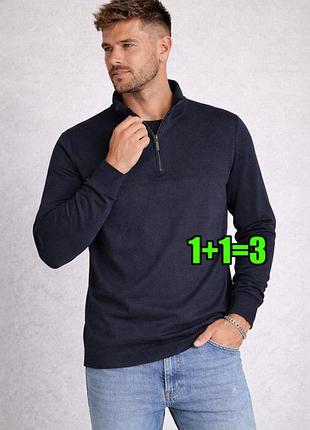 🤩1+1=3 мужской синий свитер поло под горло на молнии easy, размер 52 - 54