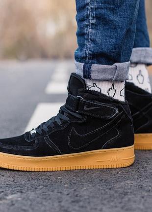 Nike air force на меху 🍏 зимние мужские женские кроссовки найк
