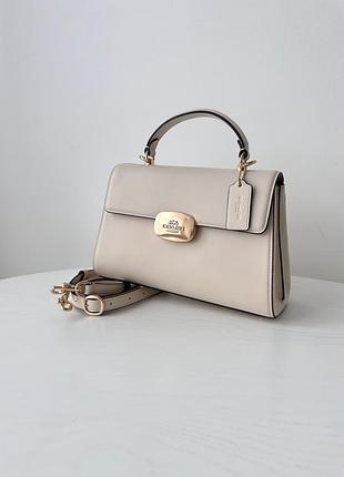 Жіноча брендова шкіряна сумка coach eliza top handle satchel оригінал сумочка кроссбоді коач коуч шкіра на подарунок дружині дівчині женская сумка
