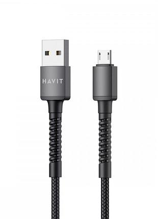 Кабель usb > microusb havit hv-cb6195 2.1a 1м black