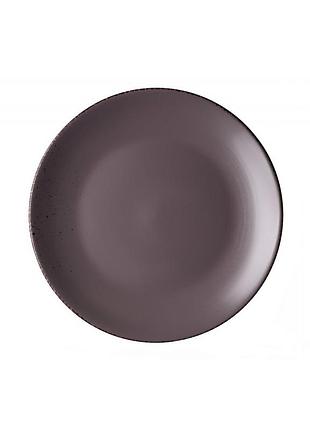Тарілка десертна керамічна "ardesto lucca" grey brown 19см ar2919gmc