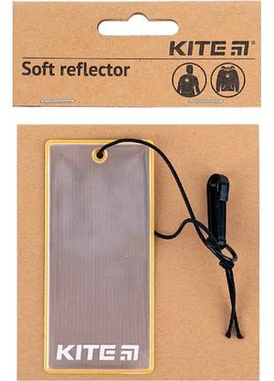 Підвіска м'яка світловідбиваюча "kite" прямокутна, персикова k23-109-2