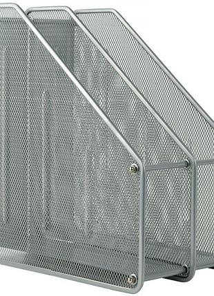 Лоток вертикальний " axent" 2-в-1, металічний 2126-03-a сріблястий (368-5)