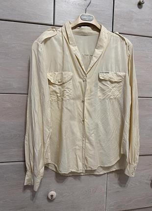 ❤️шовкова блузка блуза рубашка шовк 100% на довгому рукаві натуральний шелк