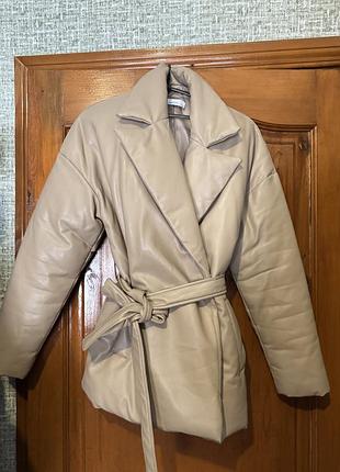 Куртка подовжена шкір зам