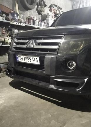 Mitsubishi wagon 4 накладка на передний бампер мицубиси вагон 4