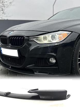 Бмв ф30 f30 накладка на передній бампер в стилі m performance губа мат