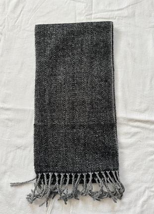 Шарф теплий сірий британського бренду jeff banks