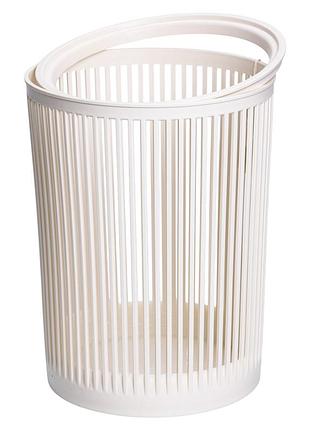 Кошик для сміття пластиковий в офіс для паперу 8 (л) кошик під сміття відро для сміття білий hp-45-8be