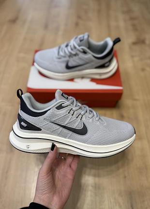 Чоловічі текстильні кросівки найк весна літо сірі