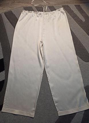 Натуральний шовк брюки штани р. l -xl
