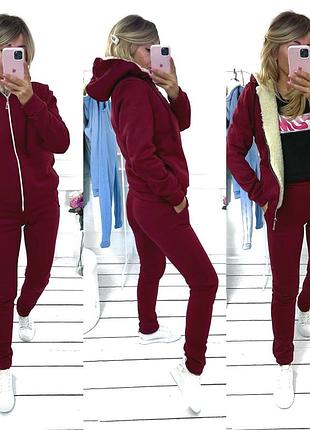 Теплый женский костюм на меху