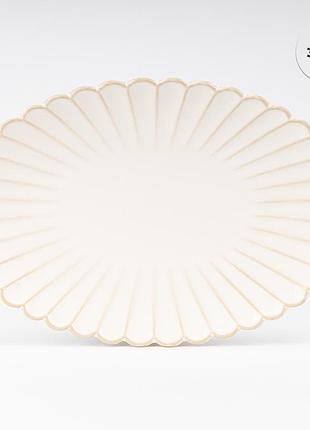 Блюдо "элеганс", овальное, с перламутровым блеском, керамика, 30 см