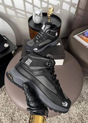 The north face x soukuu glenclyffe fur grey black