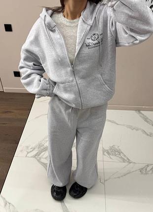 Жіночий теплий спортивний костюм зіп худі і штани різні кольори