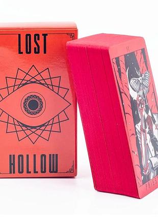 Таро lost hollow с красным срезом гадальные карты затерянная лощина колода гадальных карт