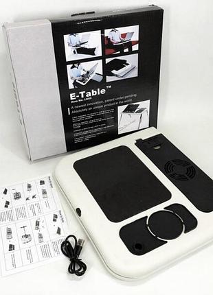 Складной столик для ноутбука ld-09, столик с охлаждением 2 usb кулера, стол подставка с вентиляцией