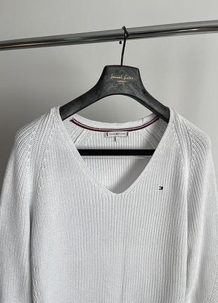 Преміальний пуловер светр tommy hilfiger з v-вирізом (100% pima cotton) 6