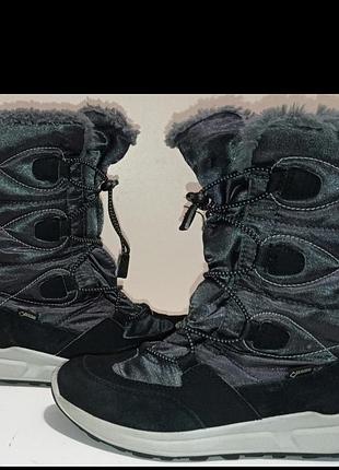 Брендовые кожаные супер теплые зимние сапожки superfit.