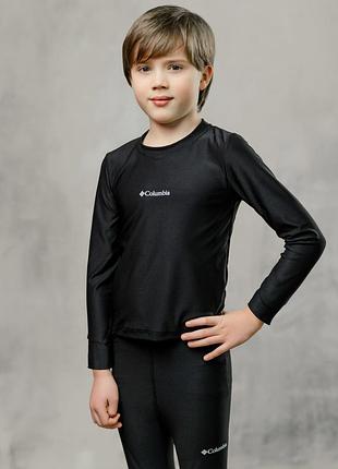 Детское термобелье для мальчиков черное columвіа omni heat термокостюм спортивный для детей коламбия омни хит
