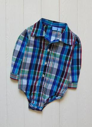 Children place. размер 9-12 месяцев. бодик-рубашка для мальчика