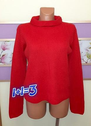 1+1=3 шикарный теплый насыщенно-красный свитер под горло lebastiani, размер 46-48