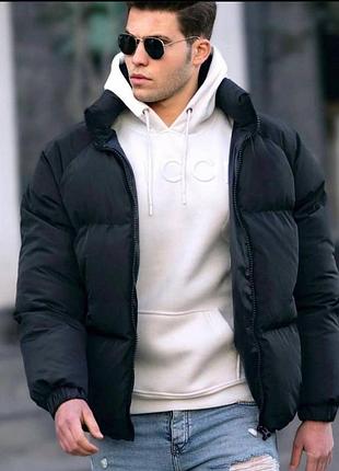 Куртка пуховик, водонепроникна, до -25, беж та чорний. s,m,l,xl,xxl,xxxl