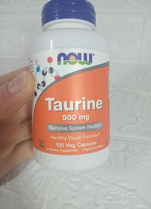 Дієтична добавка, taurine 500mg, 100caps