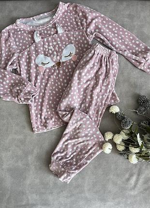 Тепла піжама на дівчинку 5-6 років