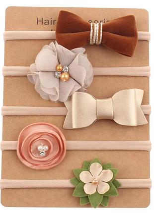 ✨ набір ніжних пов’язок для малечі «flower & bow» 🌸🎀