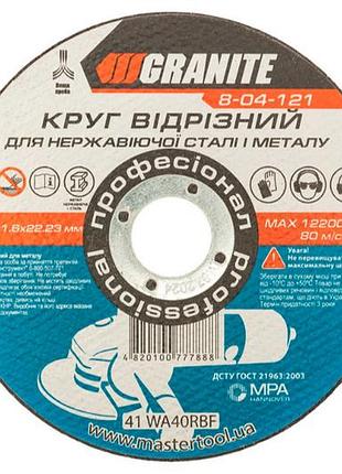 Метал granite 125 х 1.6 х 22.2 мм (8-04-121) (10 шт.)