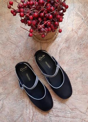 Кожаные, очень комфортные туфли мокасины балетки trigenic clarks3 фото