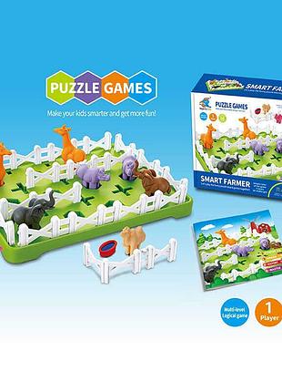 Интерактивный набор xt 2004 с фигурками животных, игровым полем, забором и буклетом с заданиями