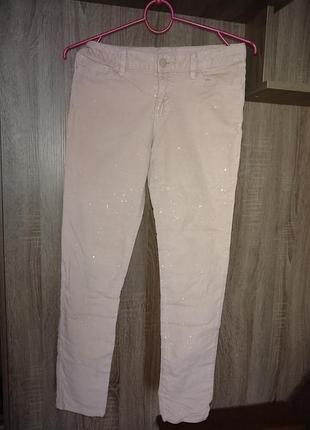Джинсы брюки штаны gapkids бежевые для девочки 11 - 13 лет, рост 152см