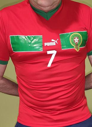 Спорт фірмова домашня футболка футбольна  збірної марокко 2022 року №7 зієха від puma. м
