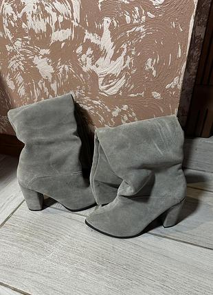 Чоботи високі натуральна замша