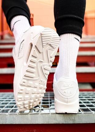 Nike air max 90 leather "all white"🆕 шикарні кросівки найк🆕 купити накладений платіж2 фото