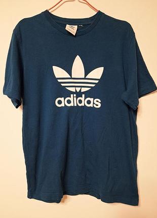 Футболка мужская adidas синяя relaxed, размер m - l.