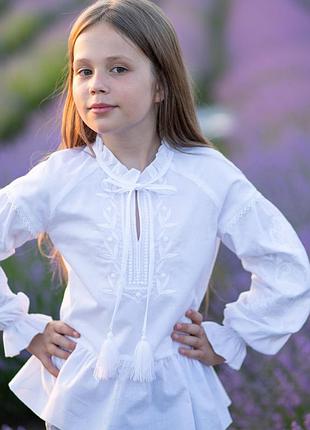 Блузка для дівчаток 137-22/00 біла