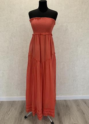 Gold’n шовкова натуральна сукня сарафан франція кораловий колір