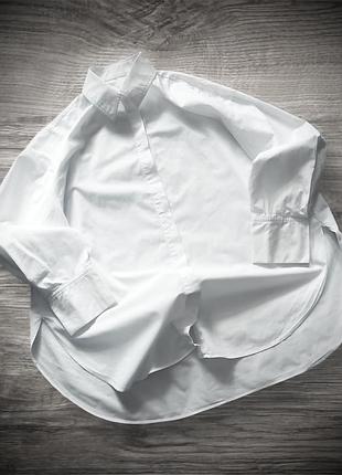 Білосніжна сорочка оверсайз з хрусткої бавовни cos
