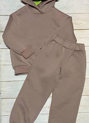 Детский теплый спортивный костюм на флисе унисекс 128 см (остальные размеры уточняйте)