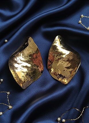 Сережки " металевий шик"  6,1 см