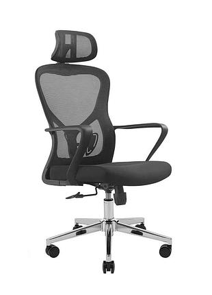 Крісло richman солана хром m-1 (tilt) сітка чорна