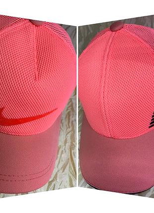 Коралловая бейсболка детско подростковая сетка 48-53 см коралловый только nb