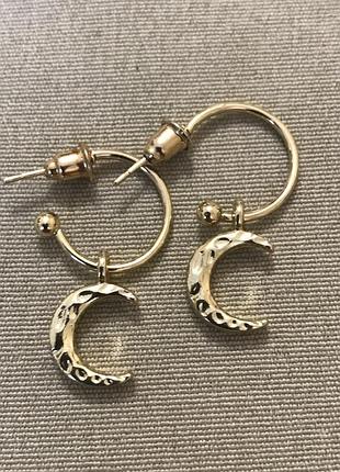 Сережки кільця з підвісками