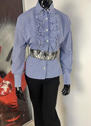 Натуральна сорочка з жабо