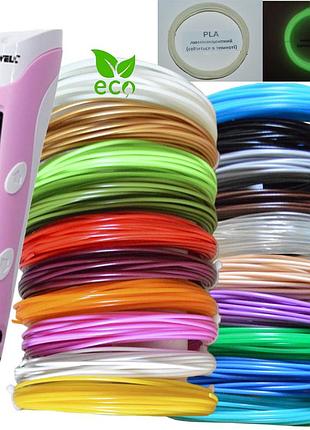 3d ручка myriwell rp100b з набором пластику 20 кольорів 200 метрів рожева