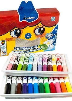 Фломастери marco super washable jumbo 24 кольори